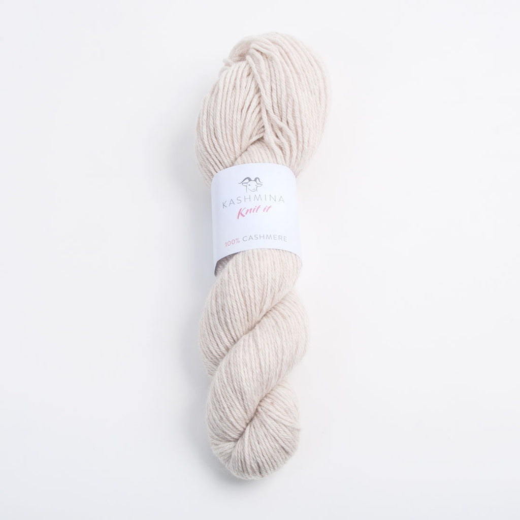 KASHMIRGARN - BEIGE - 4 TRÅDET