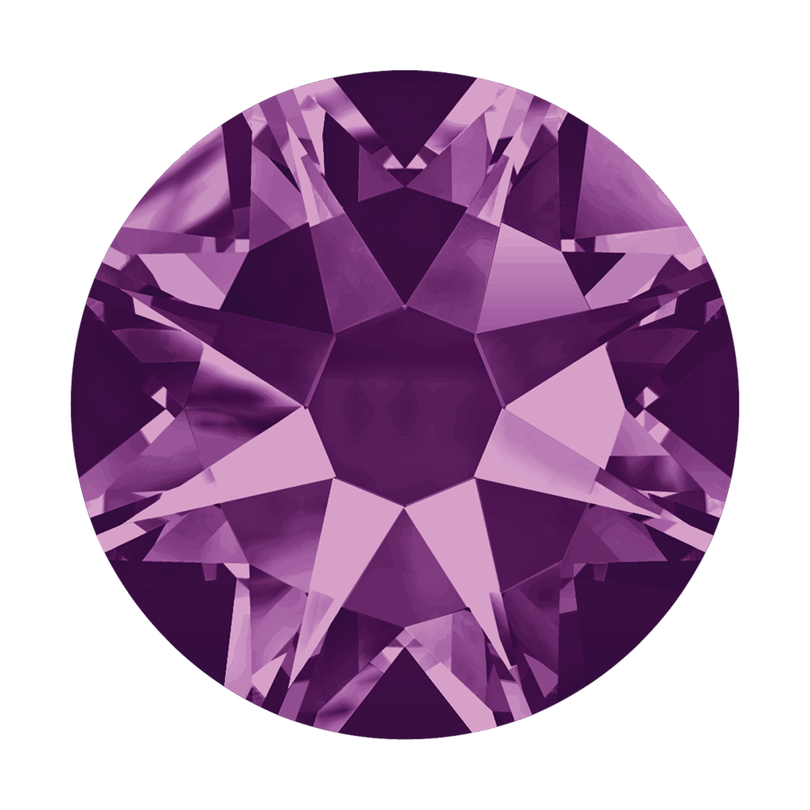 2000, 2058 & 2088 Swarovski Flatback No Hotfix, Amethyst (204)