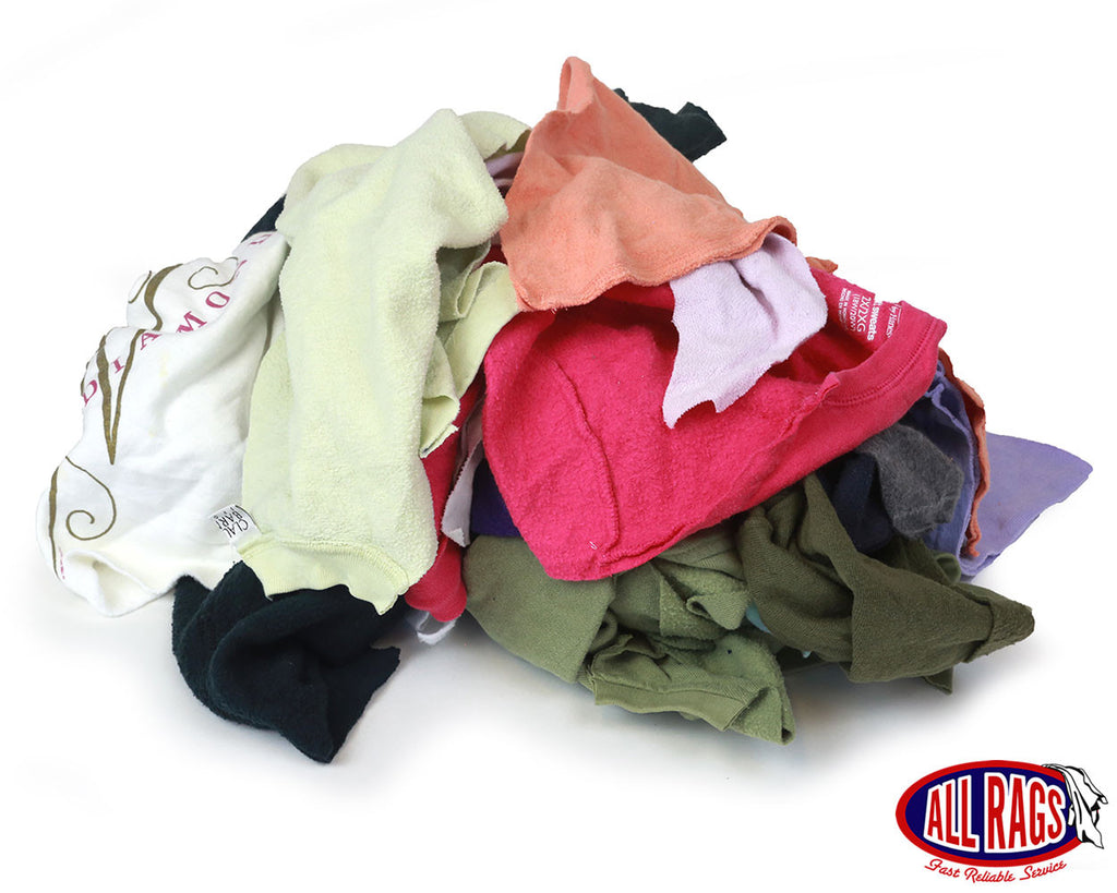 Recycled Colored Sweatshirt Rags