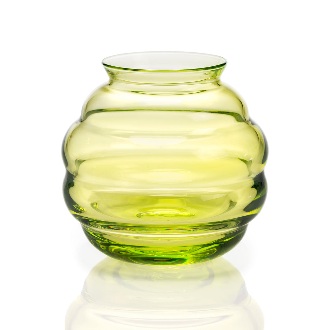 Crystal Copier Vase Green