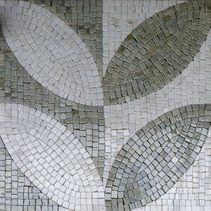 Green And White Accent Mosaic Design
