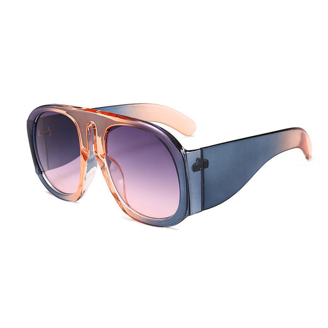 Gorje Oversized Aviator Goggle Sunglasses