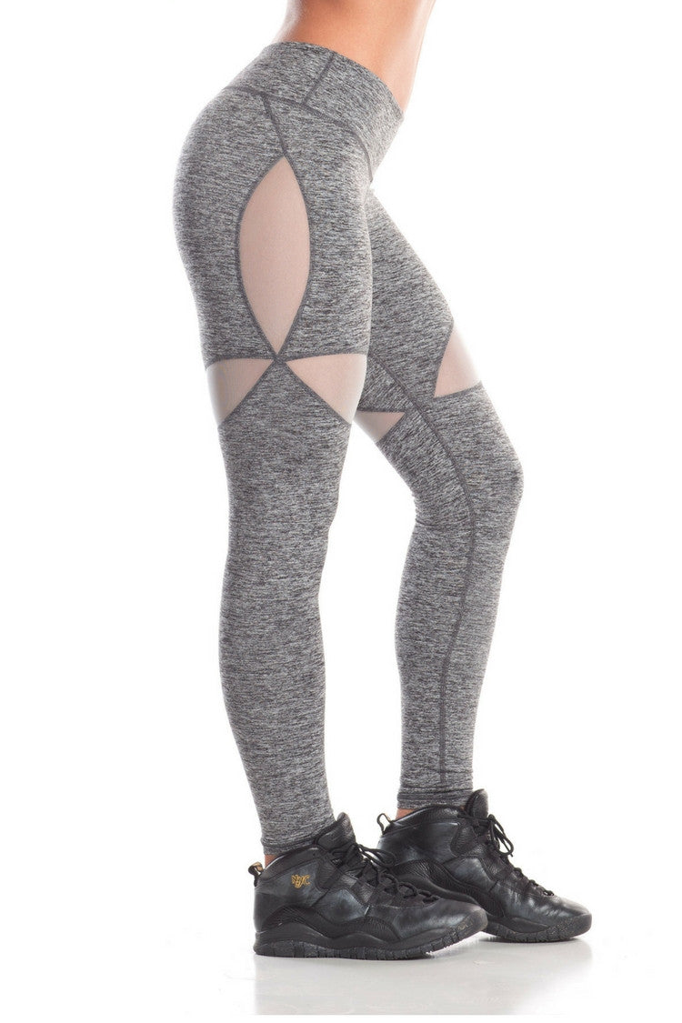 CLOVER MESH LEGGINGS – SPOTTED GREY