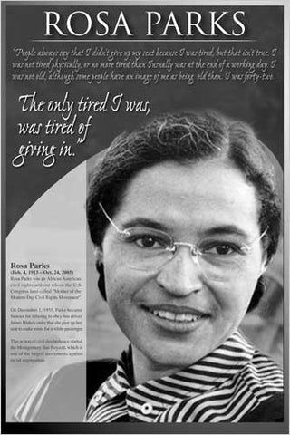 Rosa Parks "American Hero" Historical Poster - Eurographics Inc.