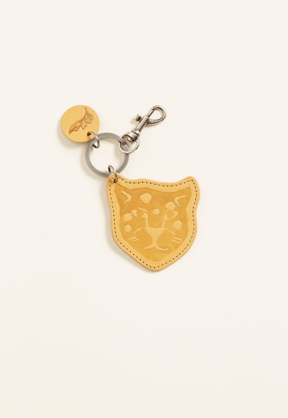 Snow Leopard Keyring - Mustard