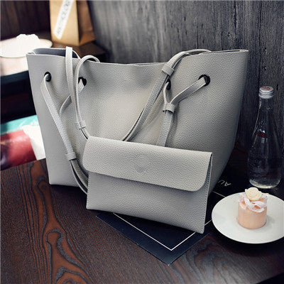 2017 New Large Capacity Soft and Fresh Shoulder Bag/Clutch Set