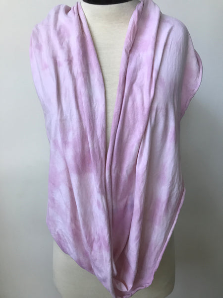 Hand dyed cotton jersey infinity scarf C46