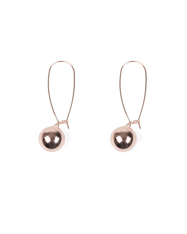 Rose Gold Tone Ball Drop Earrings