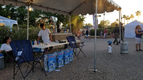 cooling station by PortaMist at 4th of July event in Mesa