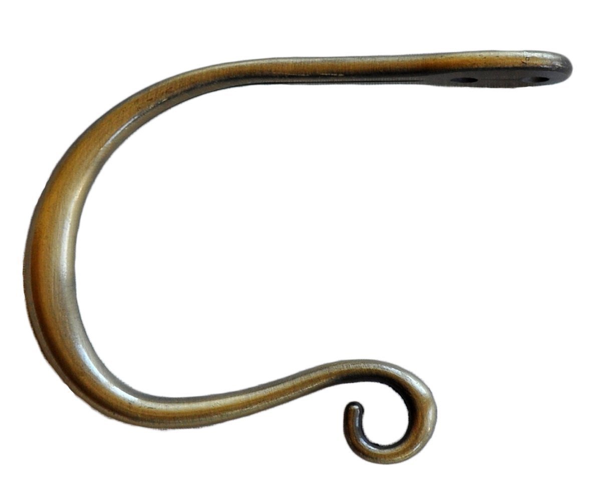 Zinc Curl Drapery Holdback - 6 Finishes