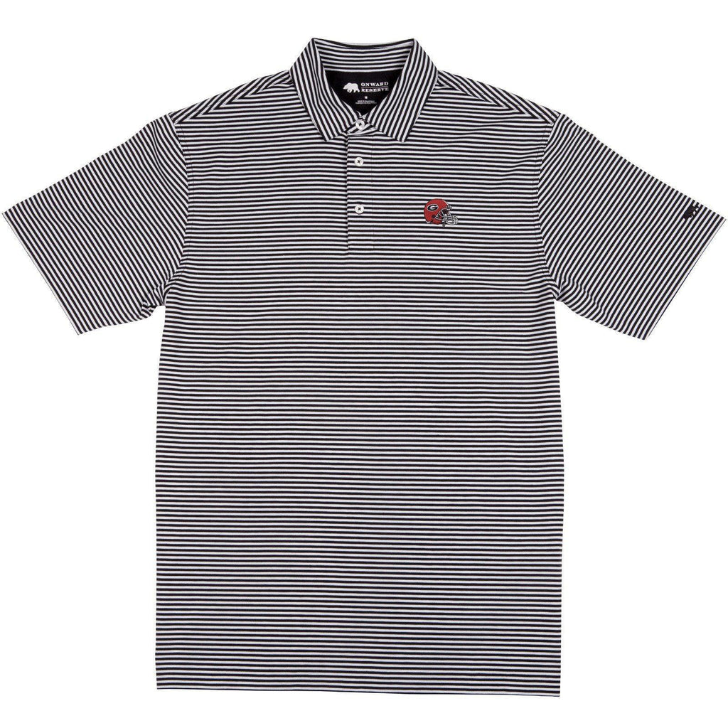 Pro Stripe UGA Football Helmet Polo