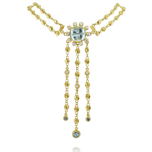 Aquamarine & Diamond Sophie Necklace