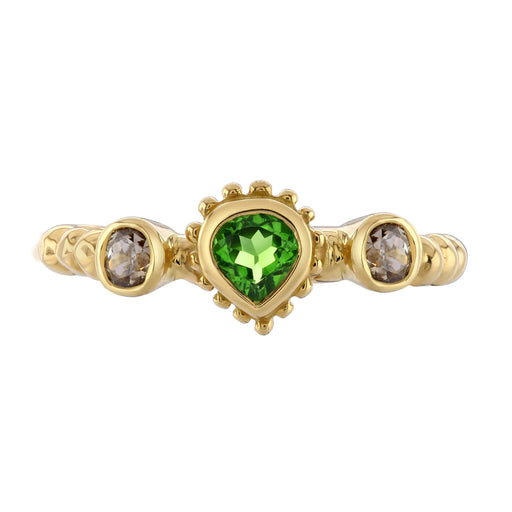 Tsavorite Tutti Frutti Ring