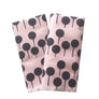 Navy Pop Trees on Pink Napkin