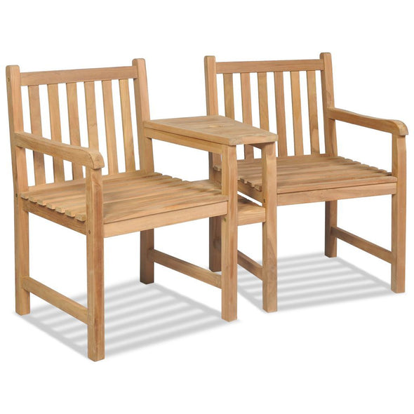Outdoor Chairs 2 pcs Teak with Parasol Hole - ALA TEAK