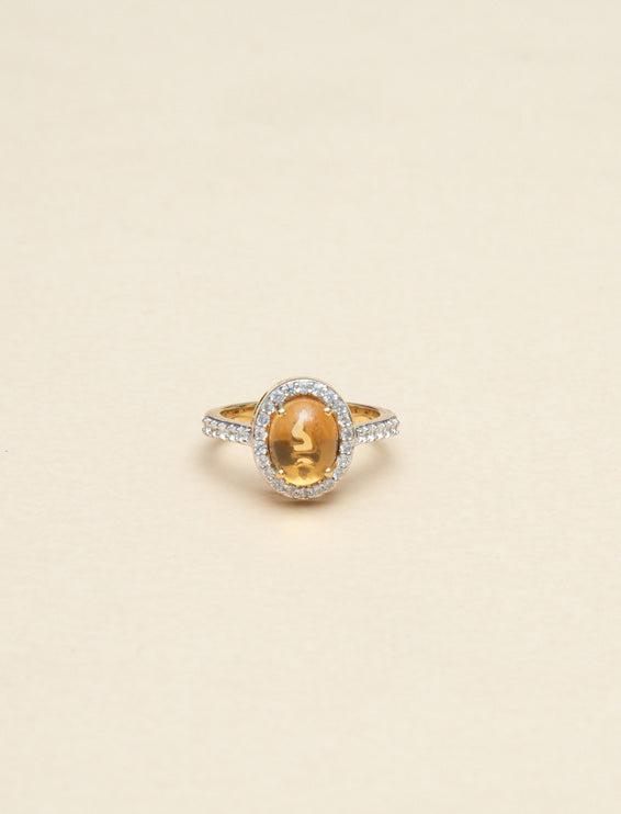 Citrin Ring fürs Solarplexuschakra