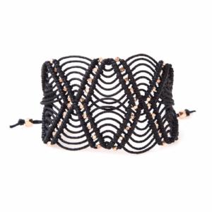 hand-knotted cord cuff