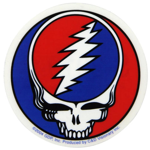 Grateful Dead - Steal Your Face Small Clear Decal