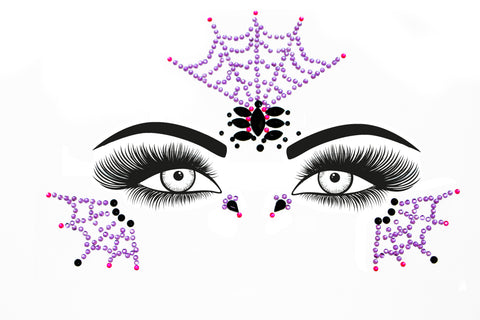 Halloween Spider Web Face Jewel Stickers by GlitterLambs.com | Halloween Costumes Ideas
