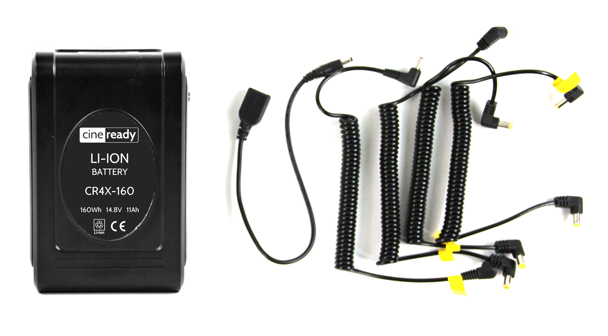 cineready CR4X 160Wh V-Mount battery with built-in power output