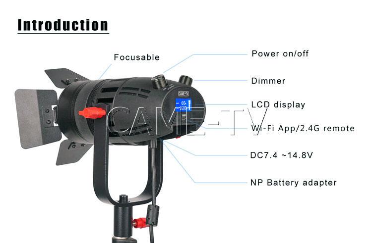 3 Pcs CAME-TV Boltzen 30w Fresnel Fanless Focusable LED Daylight Kit