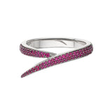 White Diamond and Pink Sapphire Interlocking Stack
