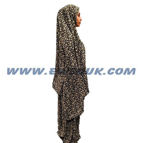 Women's Prayer Dress 2 Pieces (Without Sleeves) - Floral Print