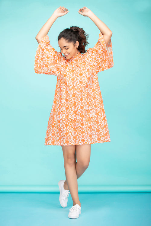 Lotus Cape Dress