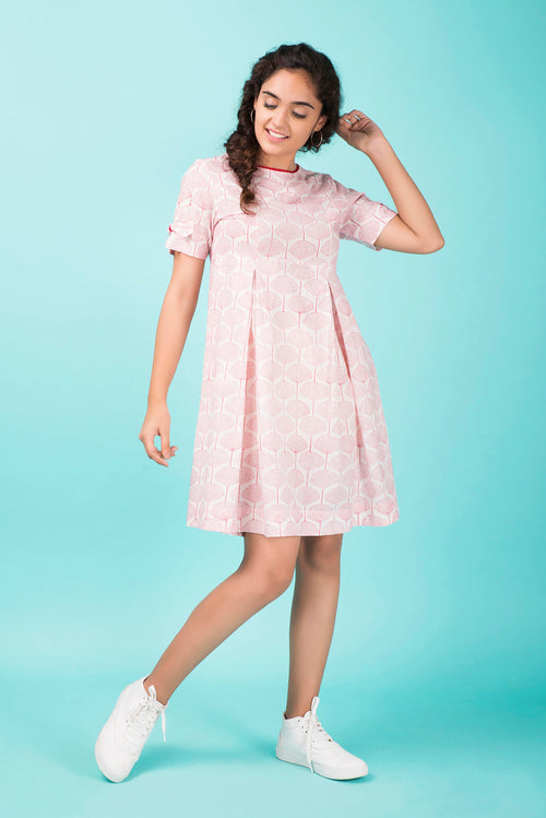 Mandarin Bloom Bow Dress