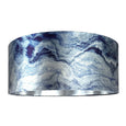 Rocke Indigo Carrara Marble Effect Drum Electrified Pendant