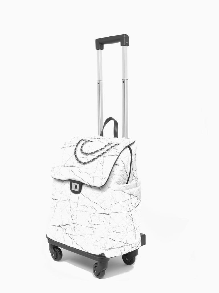 Voyageur Matelassé - The Quilted Traveler White Marble