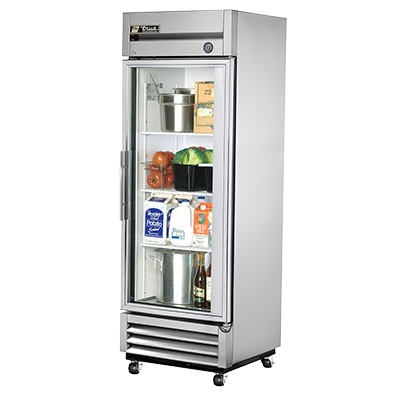 True One-Section One Glass Door Reach-In Refrigerator