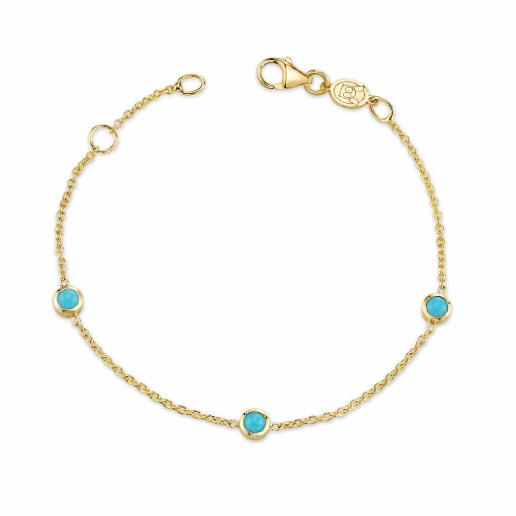 Petit Turquoise 3 Bezel Bracelet