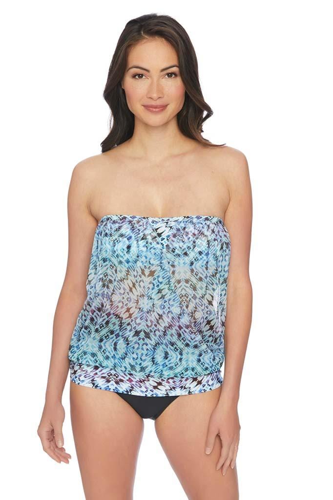 Indigo Essence Blouson Bandeau Tankini Top