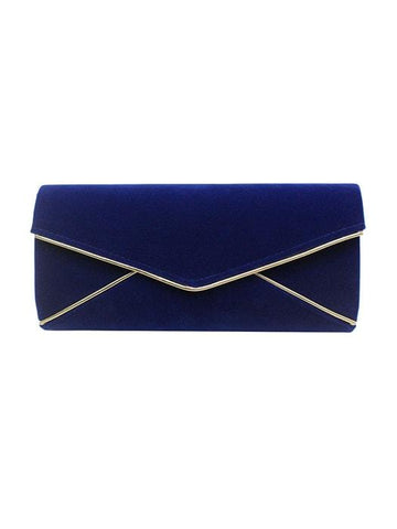 Shimmer Clutch Bag With Metal Chain