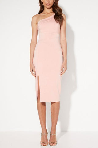 HOLDEN LINEN PUFF SLEEVE WRAP MIDI DRESS
