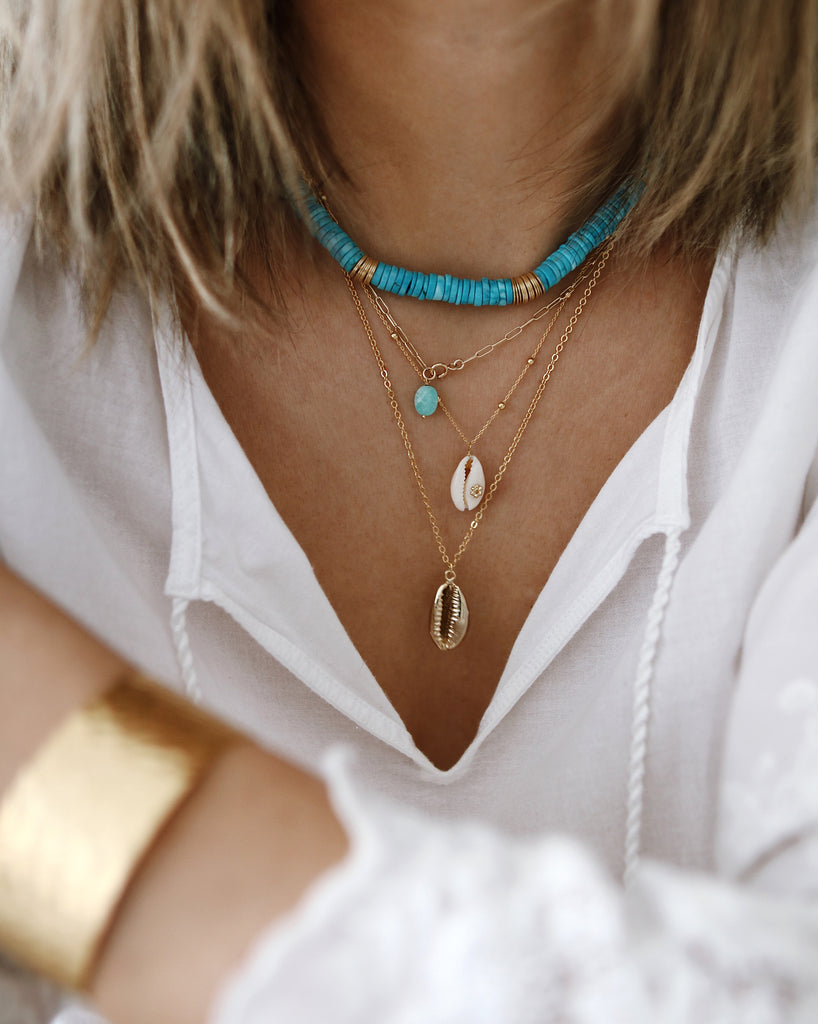 Collier SURFER amazonite