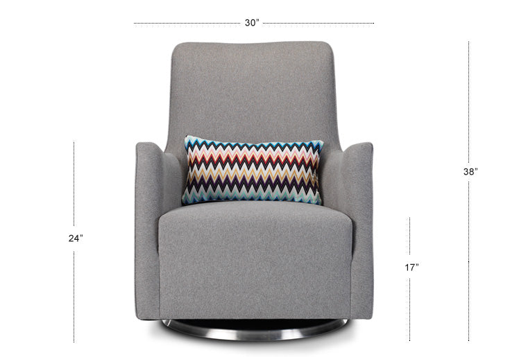 Modern Nursery Glider - Grazia Glider Dimensions