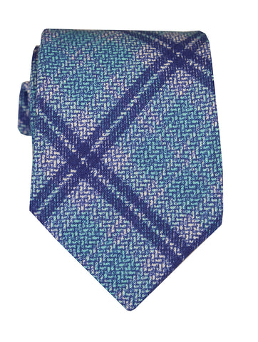 DÉCLIC Concrete Check Tie - Blue