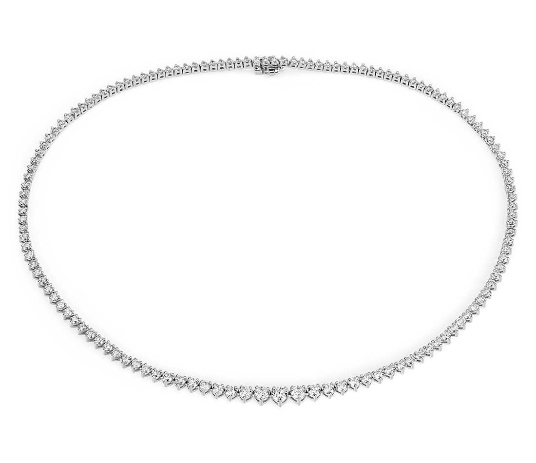 Diamond Pendant Eternity - 18k White Gold (7 ct tw)
