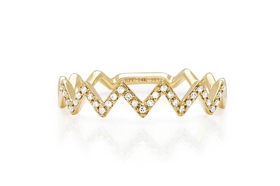 Diamond Zig Zag Ring