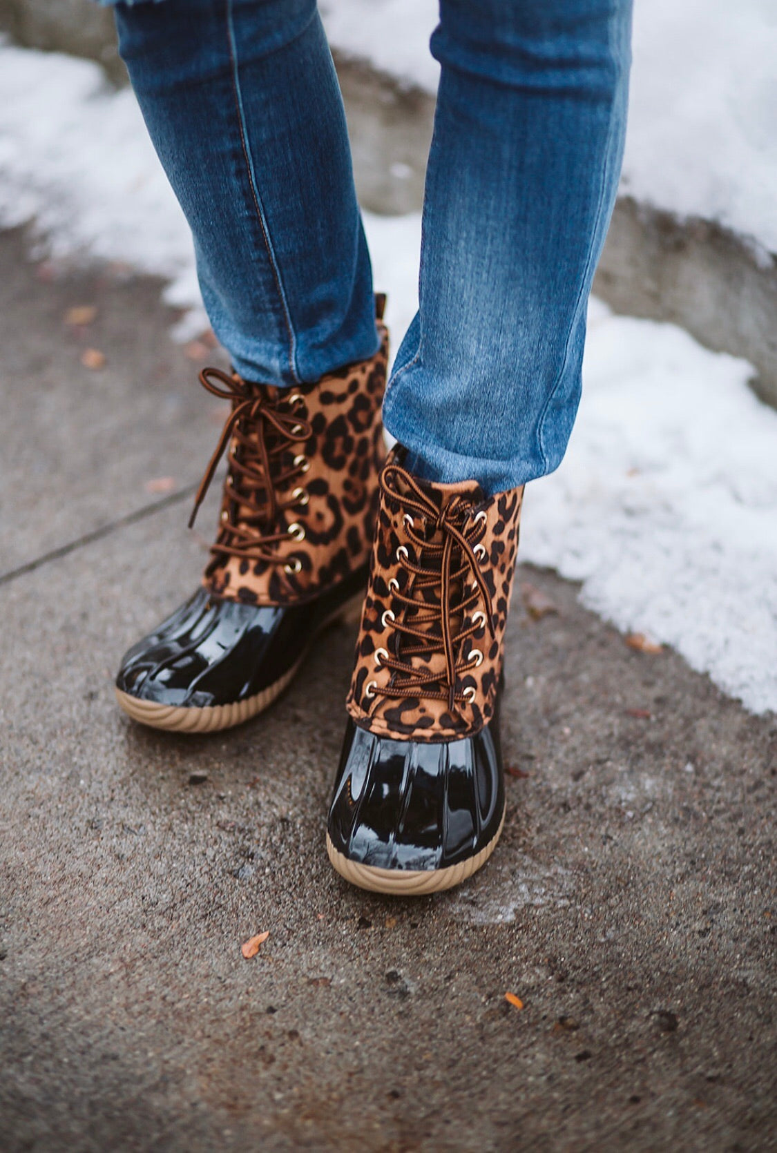 Leopard Duck Boots