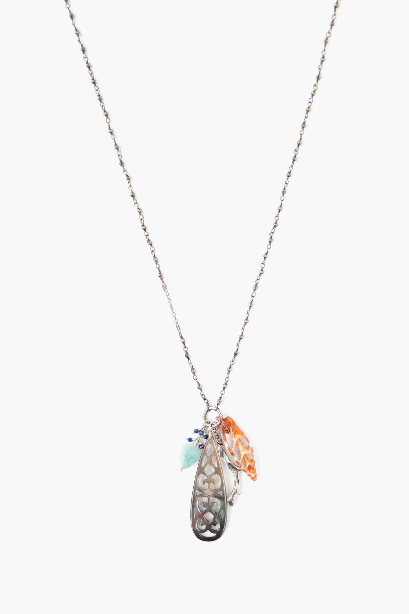 Blue Mix Sea Charm Midi Necklace