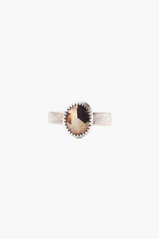 Labradorite Champagne Diamond Ring