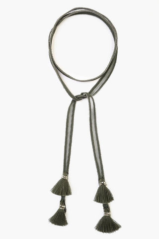 Harbor Mist Sequin and Metallic Tassel Necktie