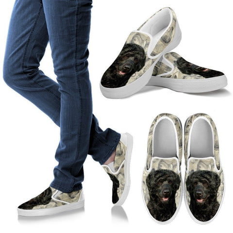 Portuguese Water Dog Print Slip Ons For Women-Express Shipping