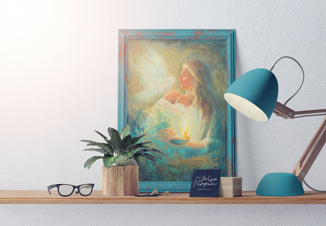 Art print - The Wise Virgin, Matthew 25:1-13 - Ain Vares Art
