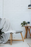 Blue & White Cotton Throw Blanket