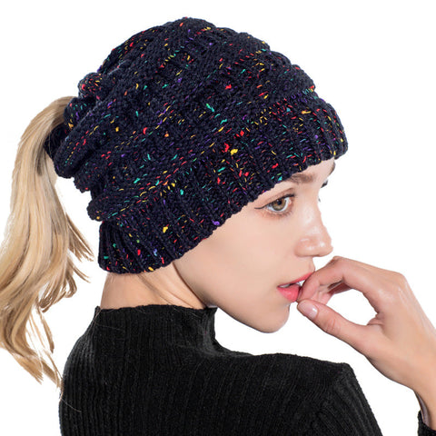Winter Ponytail Beanie Hat - 50% OFF Today !