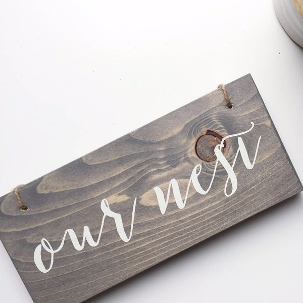 Our Nest Sign, Our Nest Decor, Housewarming Decor, New Home Gift, Love Lives Here, Bless Our Nest, Housewarming Gift, Housewarming Present
